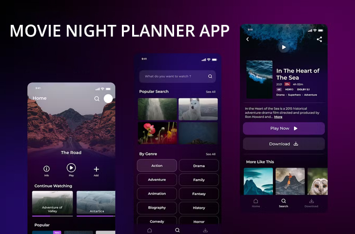 Android App Ideas For Developers- Movie Night Planner App